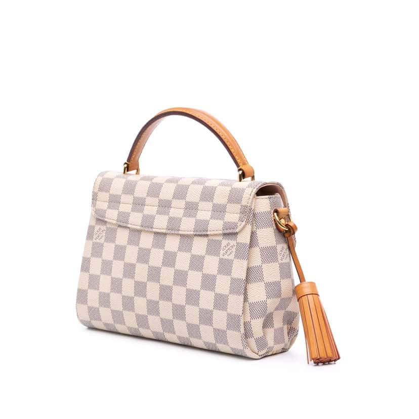 Louis Vuitton Damier Azur Croisette White Canvas Good condition - Back View