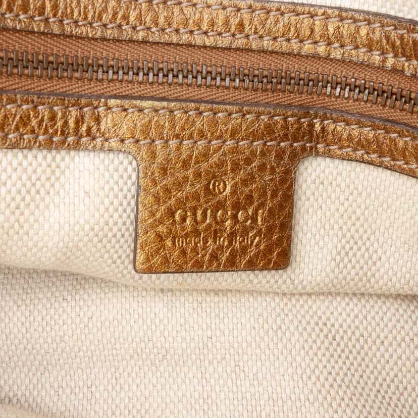 Gucci Medium Leather Ombre Soho Cellarius Tote Gold Leather Good condition - Box View