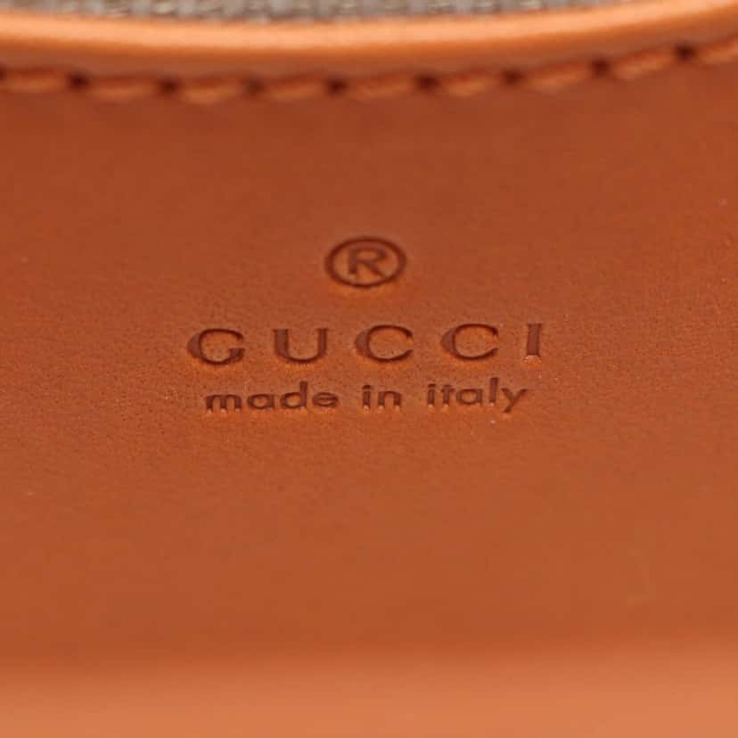 Gucci Mini GG Supreme Web Bamboo 1947 Belt Bag Brown Canvas Good condition - Model View