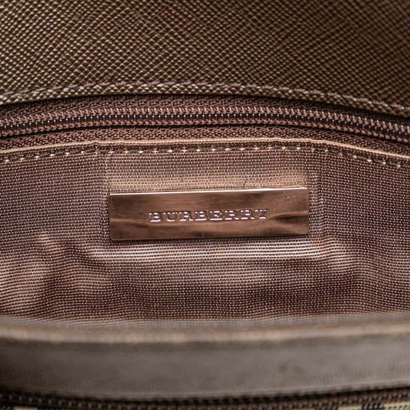 Burberry House Check Canvas Crossbody Brown Canvas Good condition - Box View