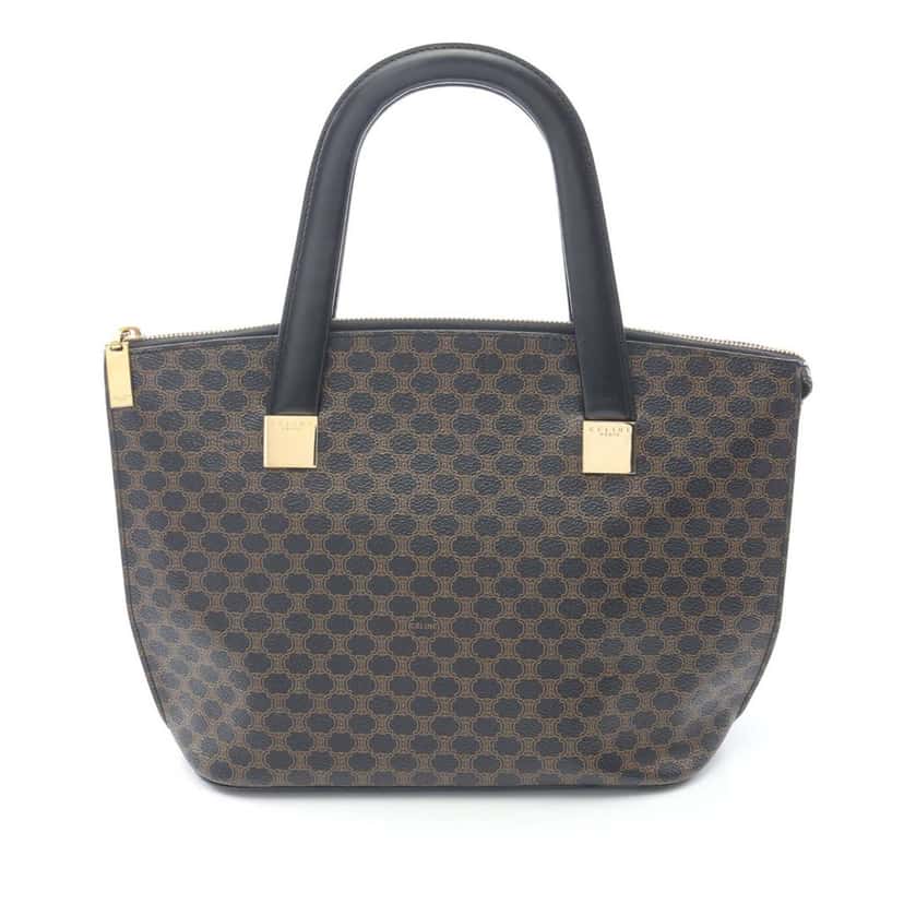 Celine Macadam Coated Canvas Handbag Brown Canvas Good condition - Front View