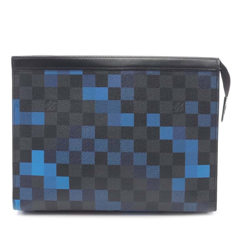 Louis Vuitton Damier Graphite Pixel Pochette Voyage MM Black Canvas Good condition - Front View