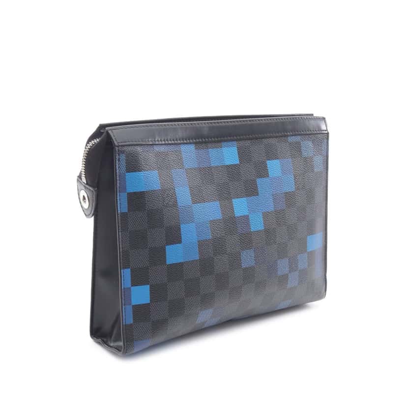 Louis Vuitton Damier Graphite Pixel Pochette Voyage MM Black Canvas Good condition - Back View