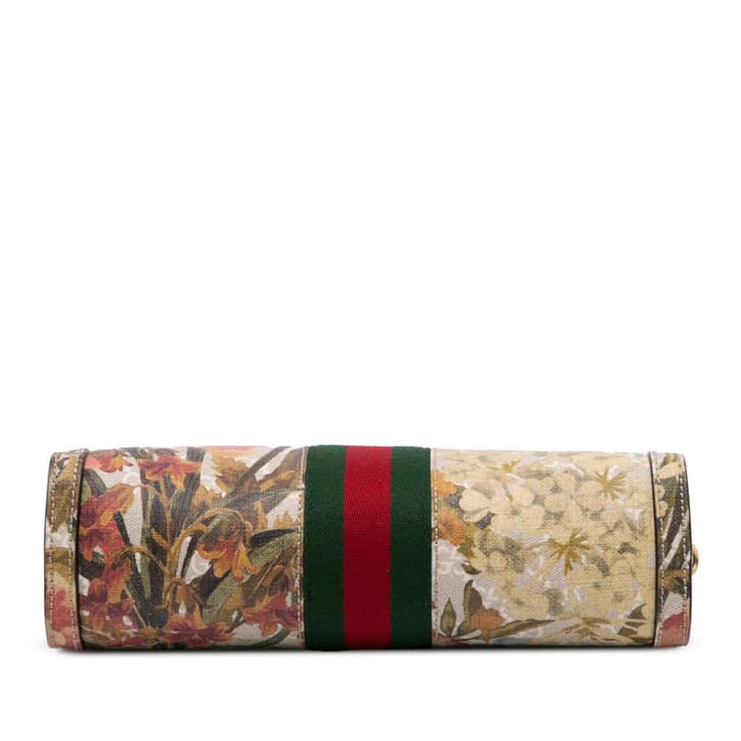Gucci Small GG Supreme Water Flora Ophidia Chain Bag Brown Canvas Good condition - Inside View