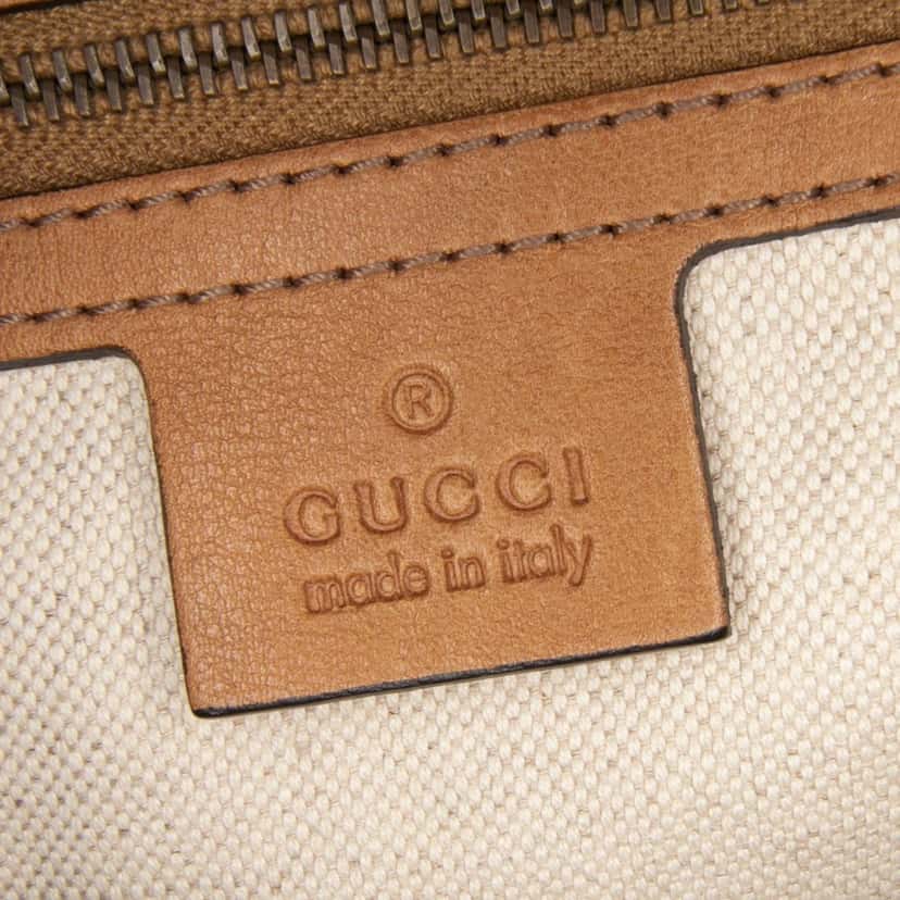 Gucci Medium GG Canvas Rania Top Handle Bag Brown Canvas Good condition - Box View