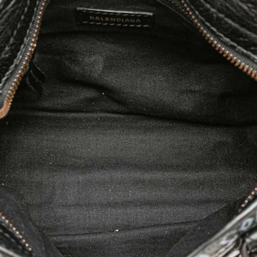 Balenciaga Mini Lambskin Motocross Graffiti Classic City Satchel Black Leather Good condition - Model View