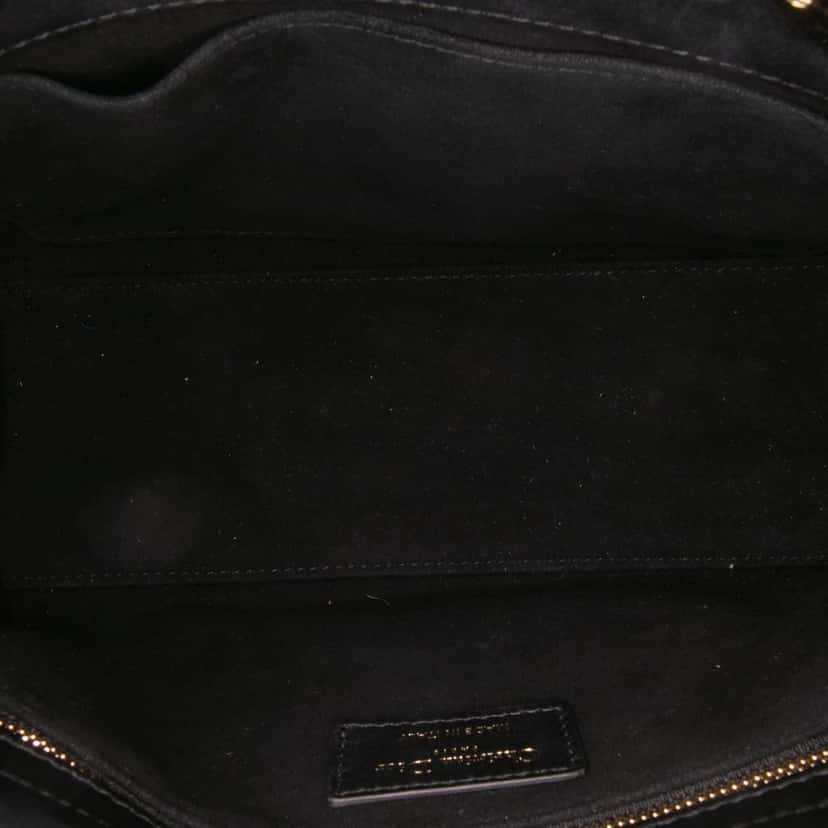 Dior Medium Calfskin Embroidered Animals Lady Dior Black Leather Good condition - Model View