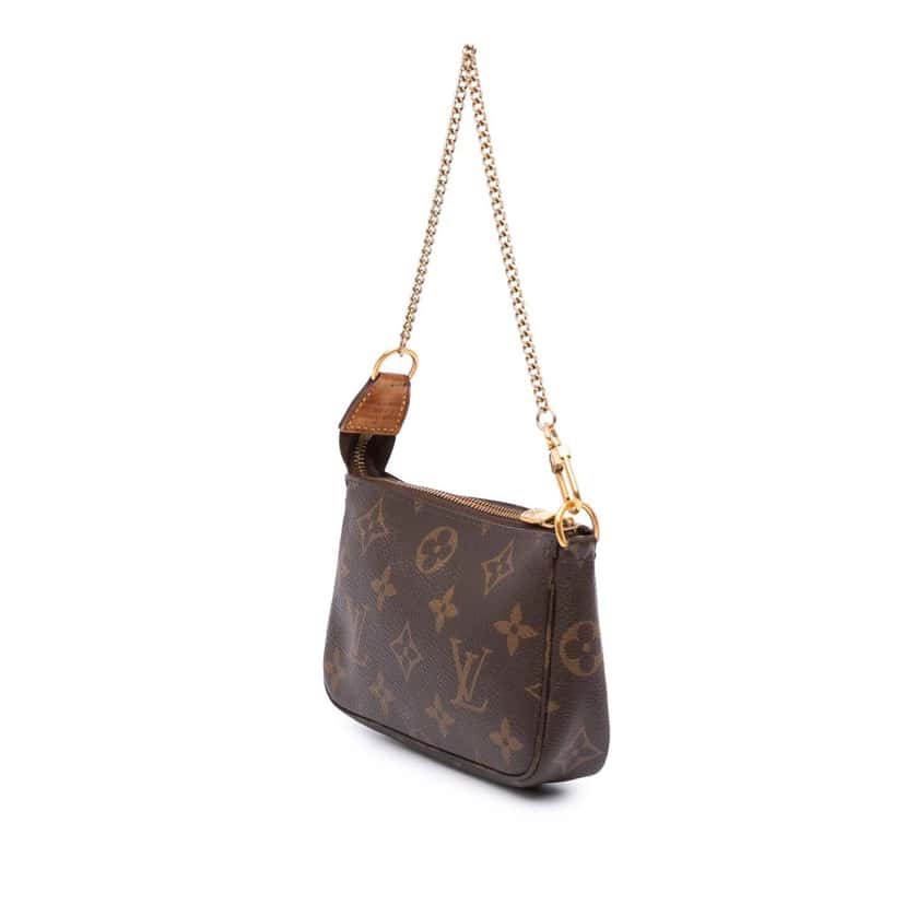 Louis Vuitton Monogram Mini Pochette Accessoires Brown Canvas Good condition - Back View
