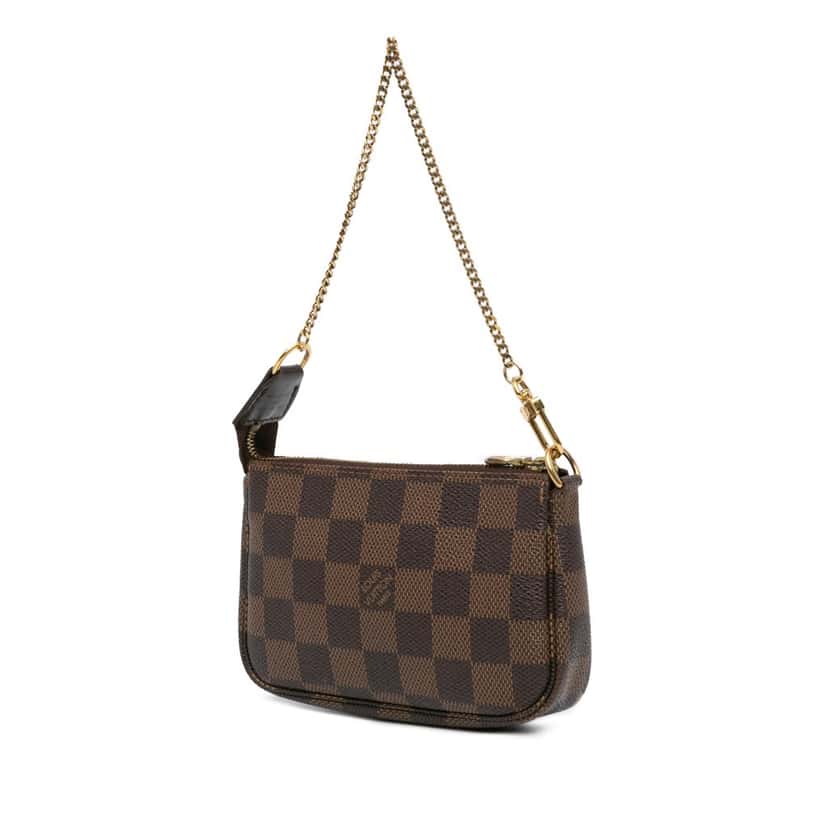 Louis Vuitton Monogram Mini Pochette Accessoires Brown Canvas Good condition - Back View