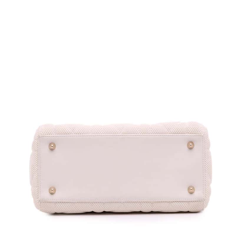 Dior Medium Mesh Cannage Lady Dior Pink Polyester Good condition - Inside View