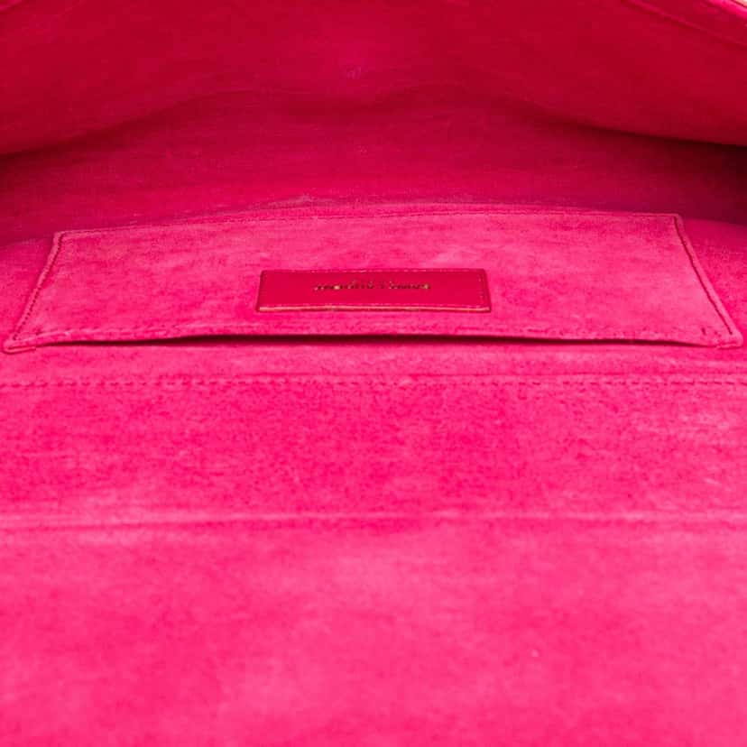 Saint Laurent Leather Chyc Ligne Clutch Pink Leather Good condition - Model View