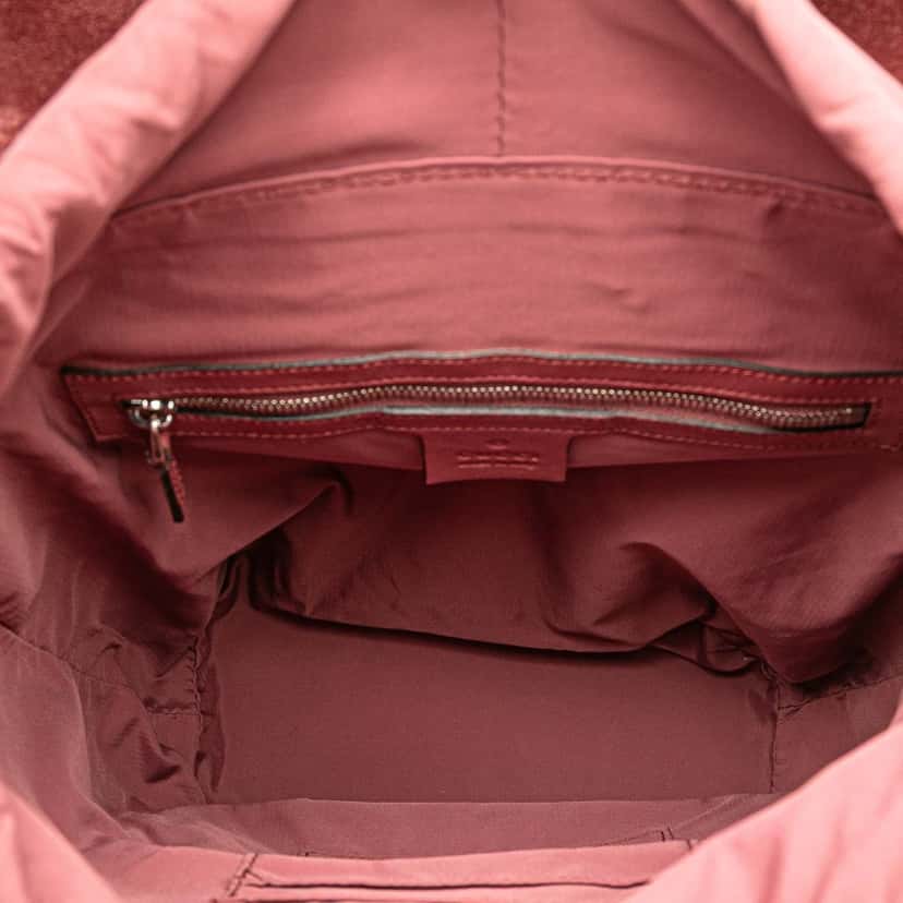 Gucci Small GG Supreme Blooms Single Buckle Backpack Brown Canvas Good condition - Model View