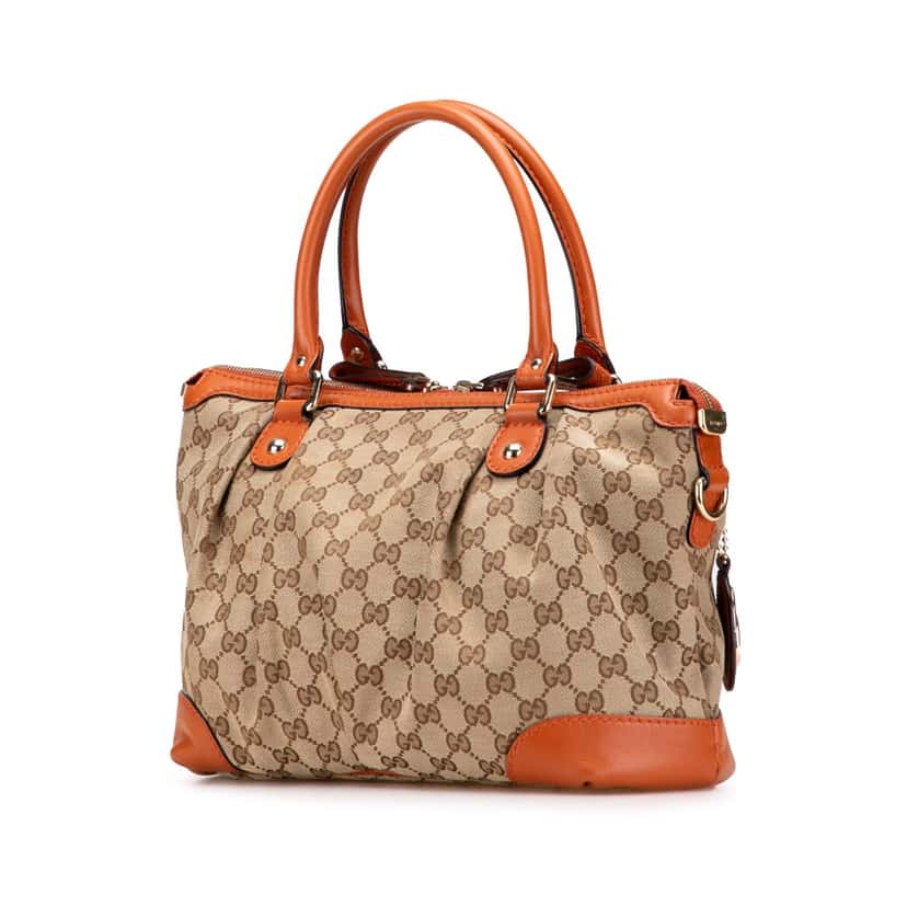 Gucci GG Canvas Sukey Satchel Brown Canvas Good condition - Back View