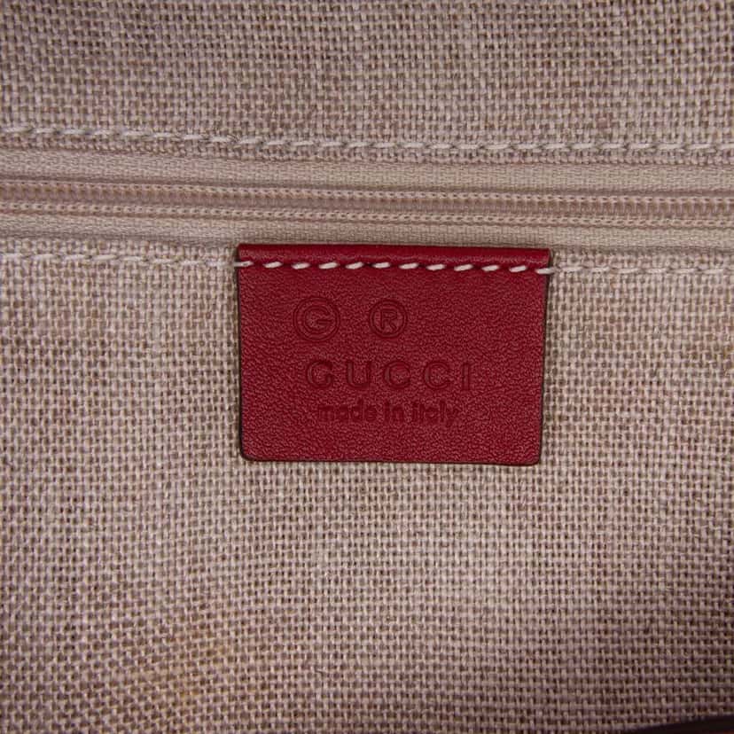 Gucci Medium Microguccissima Dome Satchel Red Leather Good condition - Box View