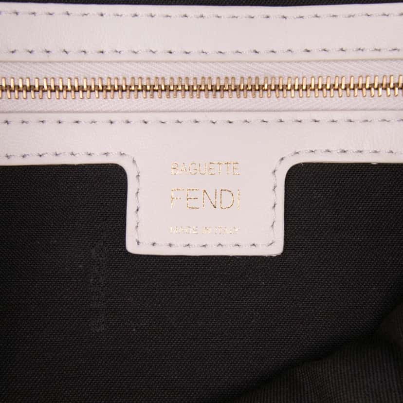 Fendi Zucca Embossed Leather Baguette Satchel Brown Leather Good condition - Box View