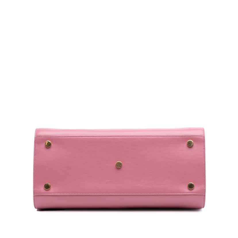 Saint Laurent Small Leather Sac De Jour Satchel Pink Leather Good condition - Inside View