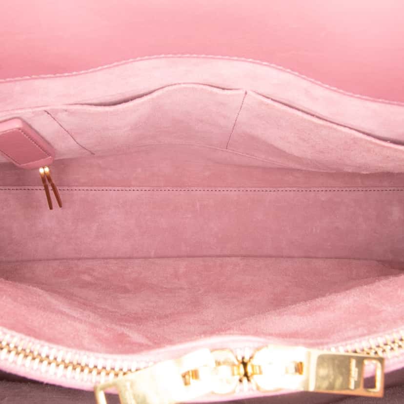 Saint Laurent Small Leather Sac De Jour Satchel Pink Leather Good condition - Model View