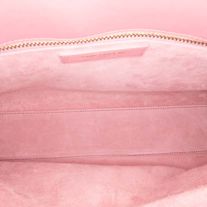 Saint Laurent Small Leather Sac De Jour Satchel Pink Leather Good condition - Box View