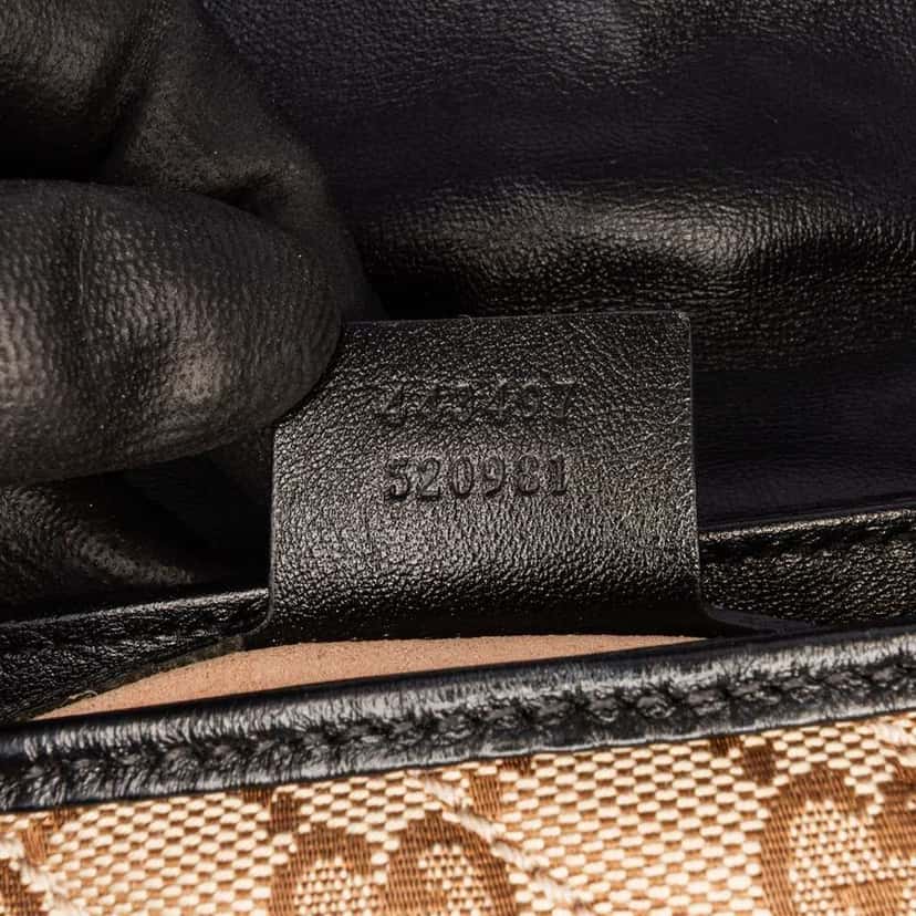 Gucci Small GG Marmont Matelasse Canvas Flap Crossbody Brown Canvas Good condition - Box View