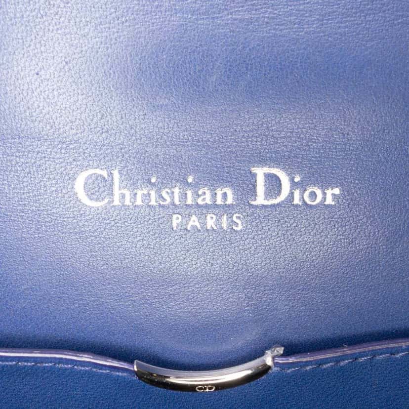 Dior Mini Lambskin Diorama Flap Blue Leather Good condition - Box View