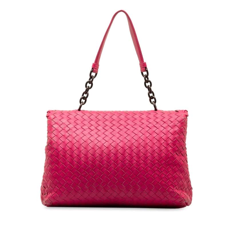 Bottega Veneta Large Intrecciato Olimpia Pink Leather Good condition - Inside View