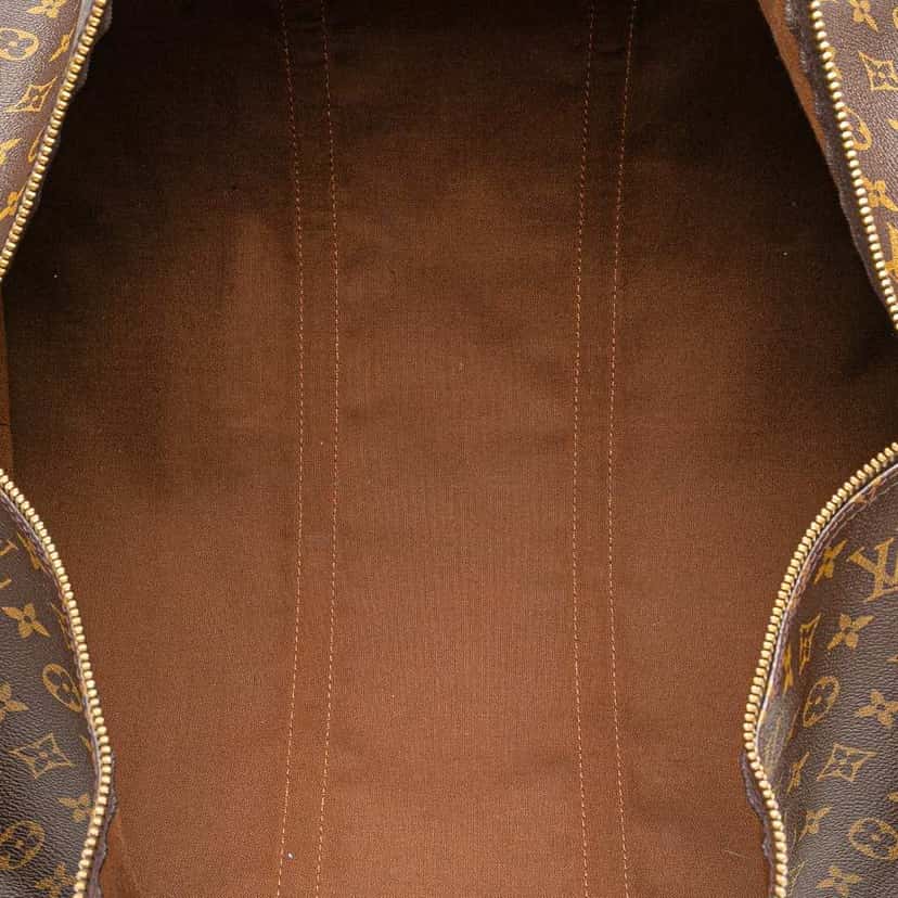 Louis Vuitton Monogram Keepall Bandouliere 55 Brown Canvas Fair condition - Model View