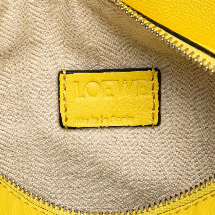 Loewe Mini Calfskin Puzzle Bumbag Yellow Leather Good condition - Box View