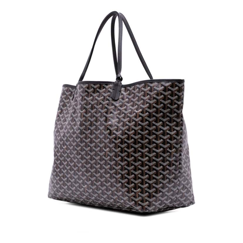 Goyard Goyardine Saint Louis GM Black Canvas Good condition - Back View