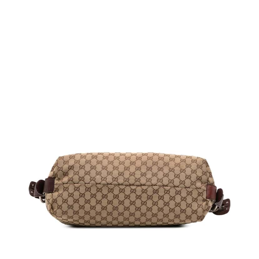 Gucci Medium GG Canvas Bamboo Bar Tote Brown Canvas Good condition - Inside View