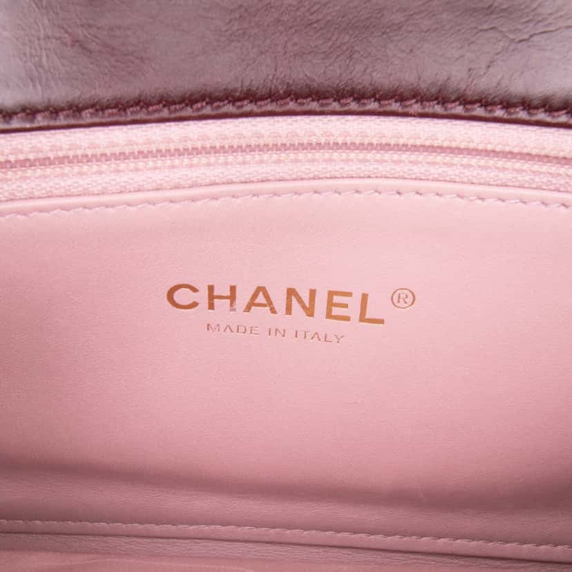 Chanel Small Aged Calfskin Straight Lined Flap Red Leather Good condition - Box View