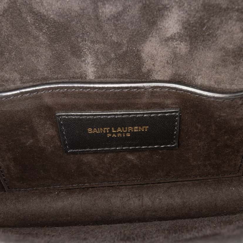 Saint Laurent Small Metallic Calfskin Monogram Sunset Crossbody Gold Leather Good condition - Box View