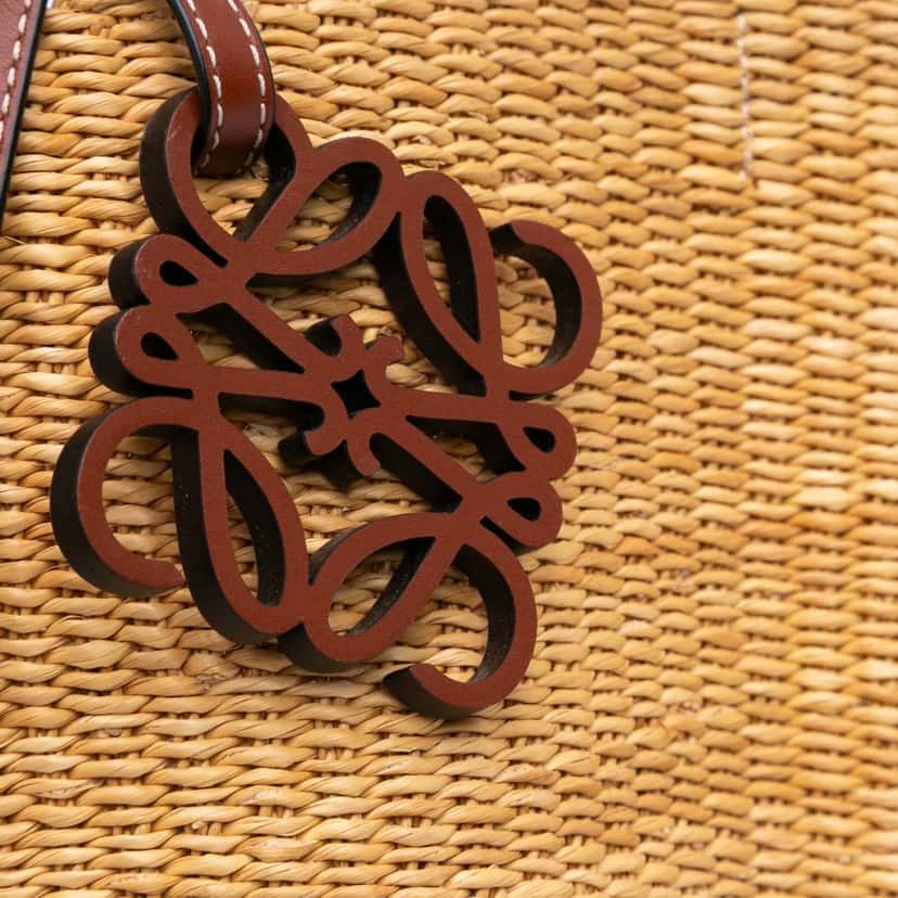 Loewe Medium Elephant Grass Shell Basket Bag Brown Good condition - Box View