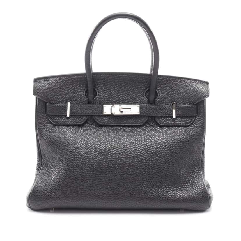 Hermès Clemence Birkin Retourne 30 Black Leather Good condition - Front View