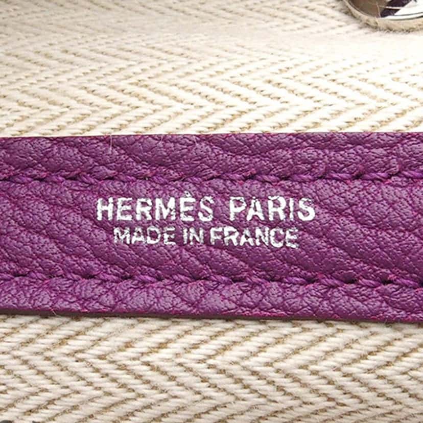 Hermès Negonda Garden Party 30 Purple Leather Good condition - Box View