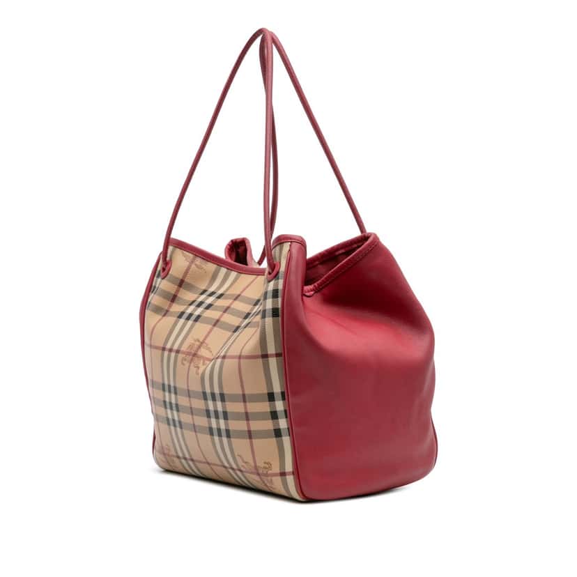 Burberry Small Haymarket Check Coated Canvas Canterbury Tote Brown Canvas Good condition - Back View