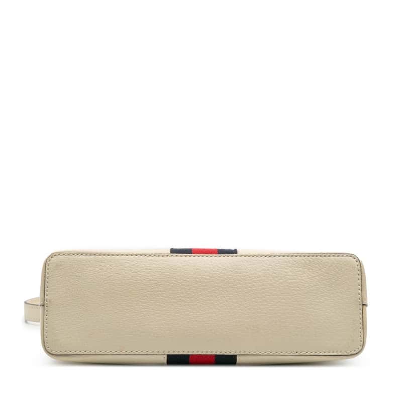 Gucci Small Leather Ophidia Dome Crossbody White Leather Good condition - Inside View