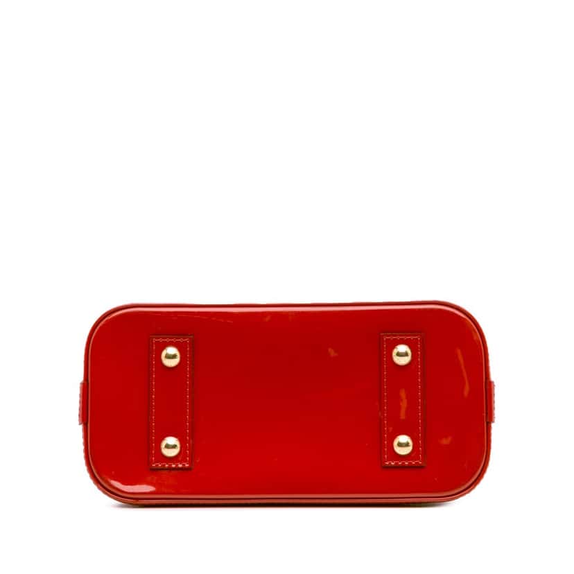 Louis Vuitton Monogram Vernis Alma BB Red Leather Good condition - Inside View