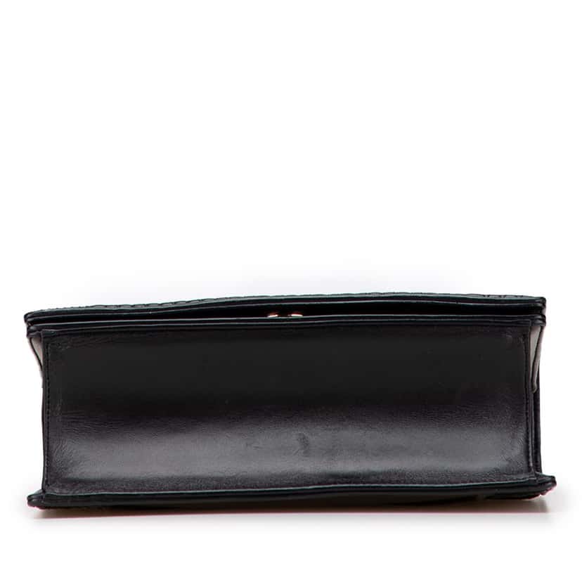 Dior Medium Calfskin Crystal Embroidered Diorama Flap Black Leather Good condition - Inside View