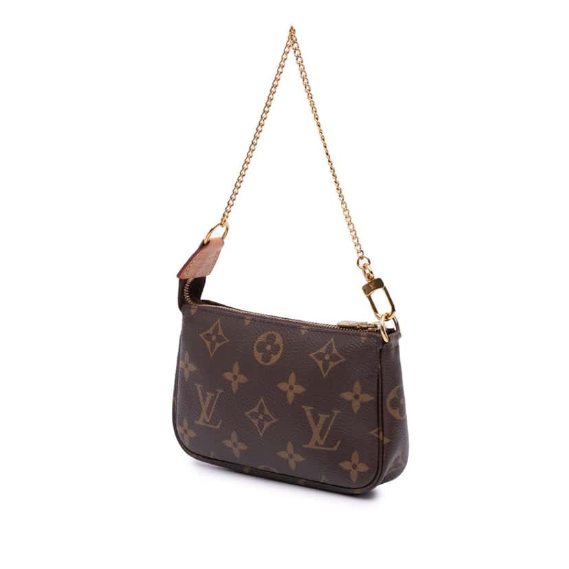Louis Vuitton Monogram Mini Pochette Accessoires Brown Canvas Good condition - Back View