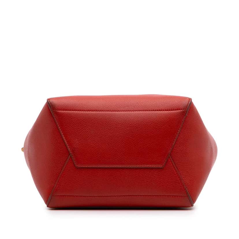 Celine Medium Leather Seau Sangle Bucket Bag Red Leather Very good condition - Inside View
