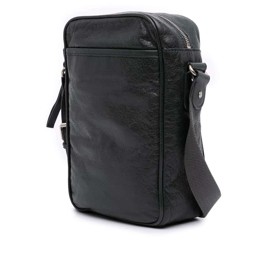 Balenciaga Lambskin Motocross Classic Reporter Crossbody Green Leather Very good condition - Back View