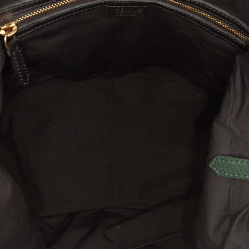 Celine Leather Satchel Green Leather Good condition - Model View