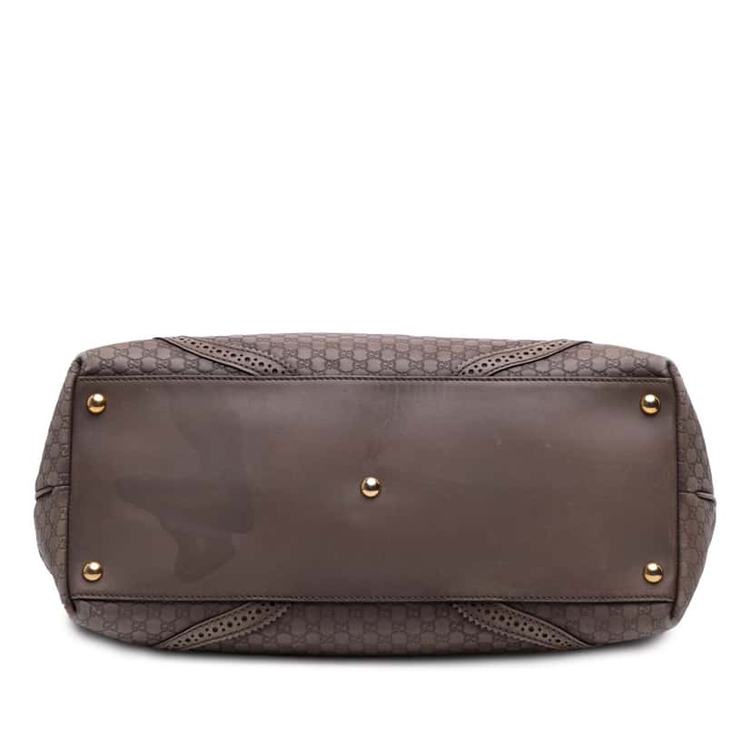 Gucci Microguccissima Brogue Duilio Tote Brown Leather Good condition - Inside View