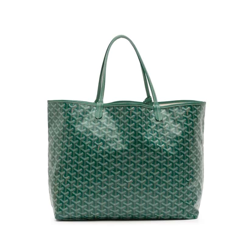 Goyard Goyardine Saint Louis GM Green Canvas Good condition - Front View