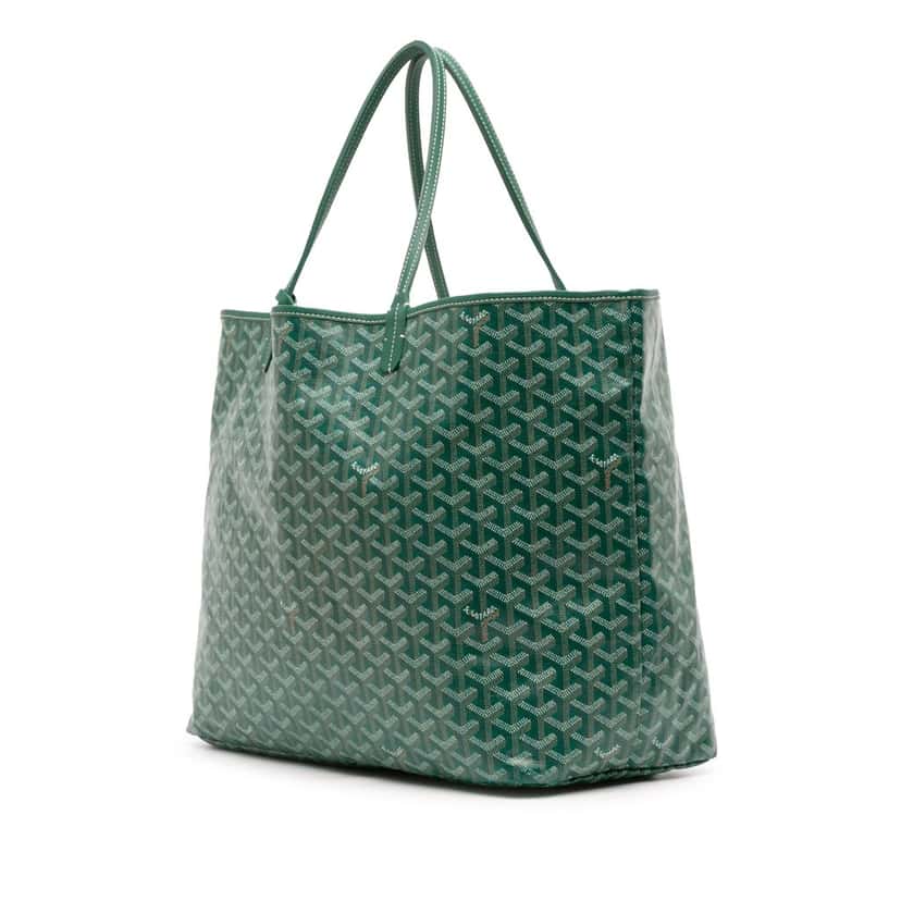Goyard Goyardine Saint Louis GM Green Canvas Good condition - Back View