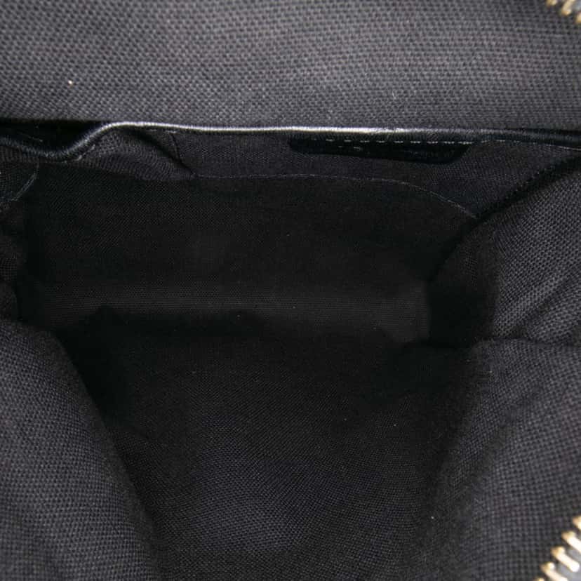 Burberry Leather and House Check Canvas Crossbody Black Leather Good condition - Model View