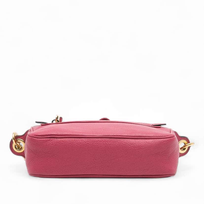 Miu Miu Goatskin Madras Camera Bag Pink Leather Good condition - Inside View