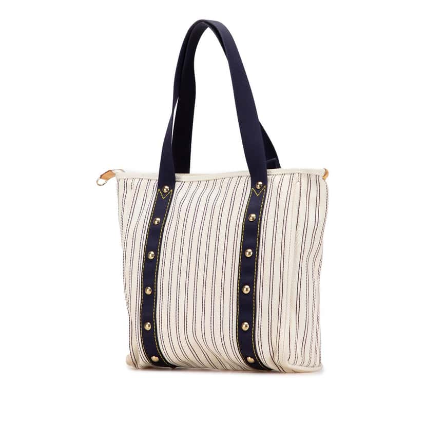 Louis Vuitton Antigua Cabas MM White Canvas Good condition - Back View