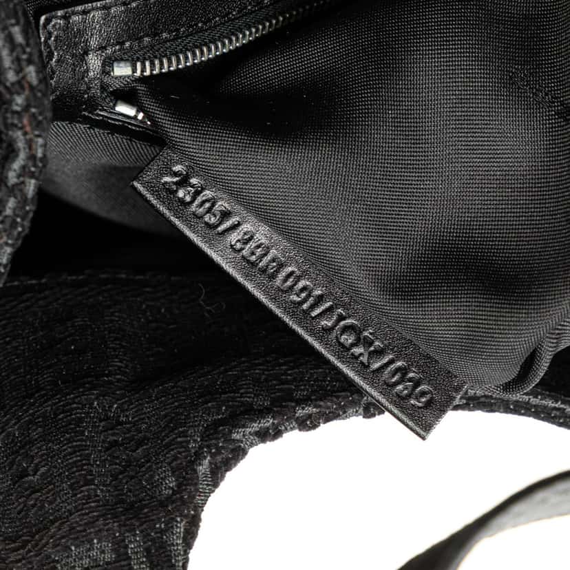 Fendi Zucchino Canvas Shoulder Bag Black Canvas Good condition - Box View