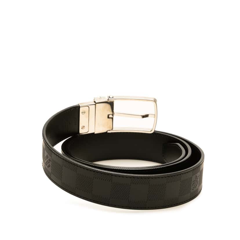 Louis Vuitton Damier Infini Boston Reversible Belt Black Leather Good condition - Inside View